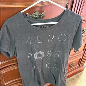 Aeropostale Charcoal Graphic Tee
